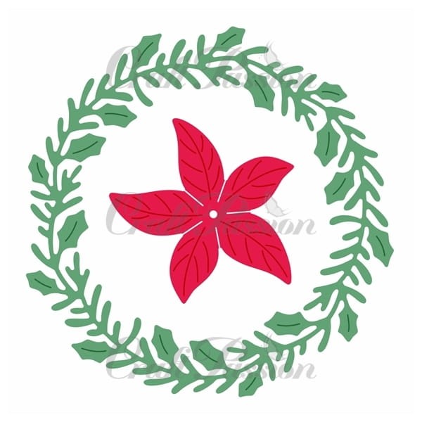CP-134 Christmas wreath with poinsettia.jpg